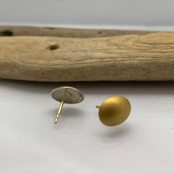 Ohrstecker oval Gold